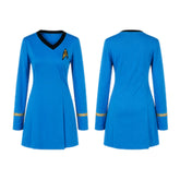 Star Trek Blue Cosplay Dress, Women Uniform Costume, Custom-Made Halloween Outfit