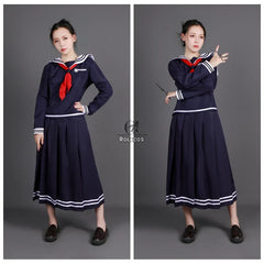 Halloweez Fukawa Toko Cosplay Costume - Women's Black School Uniform Set for Halloween Parties - Halloweez