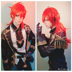Halloweez Diluc Cosplay Costume - Men's Black Game Impact Uniform Set for Halloween - Halloweez