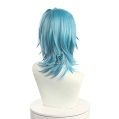 Halloweez Genshin Impact Cosplay Wig - Eula 50cm Blue Headwear - Halloweez