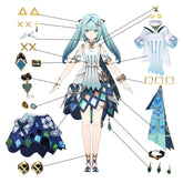 Halloweez Genshin Impact Faruzan Cosplay Costume for Women - Full Set with Cloak for Halloween - Halloweez