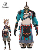 Halloweez Genshin Impact Gorou Cosplay Costume - Men's Combat Uniform Fox Boy Outfit for Halloween - Halloweez