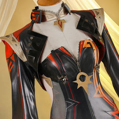 Halloweez Genshin Impact Pyro Archon Mavuika Cosplay Costume - Sexy Women's Jumpsuit for Halloween Parties - Halloweez