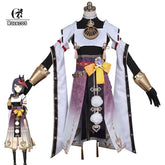Halloweez Kujou Sara Cosplay Costume for Women - Genshin Impact Inspired Dress with Mask - Halloweez