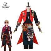 Premium Thoma Cosplay Costume from Genshin Impact for Men - Halloween Full Set with Headwear - Halloweez