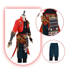 Premium Thoma Cosplay Costume from Genshin Impact for Men - Halloween Full Set with Headwear - Halloweez