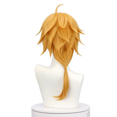 Halloweez Genshin Impact Tohma Cosplay Wig - 55cm Heat Resistant Yellow Men Wigs - Halloweez