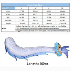 Halloweez Bailu Cosplay Costume - Fish Scale Design Women's Dress for Halloween and Carnival Parties - Halloweez