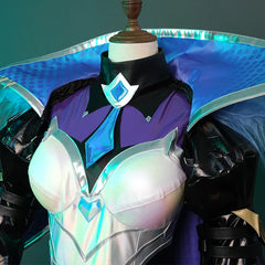 Halloweez Xayah Battle Bat Cosplay Costume - Premium Women's Jumpsuit with Cloak for Halloween - Halloweez