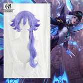 Halloweez Xayah Cosplay Wig - 45cm Blue Heat Resistant Synthetic Hair for Women - Halloweez