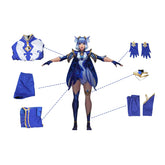 New Skin Irelia Women Cosplay Costume by Halloweez - Blue White Dress for Halloween - Halloweez