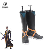 Halloweez Yone Cosplay Shoes - Men's Flat Zipper High Boots for Halloween Party - Halloweez
