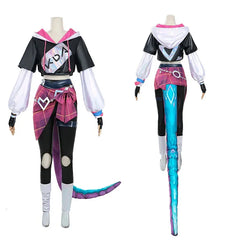 Halloweez Neeko Cosplay Costume - Women's Super Fan Party Suit with Tail - Halloweez