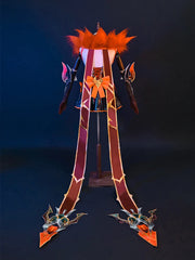 Halloweez High Noon Shadow Evelynn Cosplay Costume - Women's Orange Dress Full Set - Halloweez