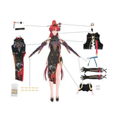 Halloweez Wuthering Waves Yinlin Cosplay Costume for Women - Authentic Cheongsam Uniform for Halloween Parties - Halloweez