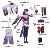 Halloweez Genshin Impact Baal Cosplay Costume - Raiden Shogun Halloween Women's Uniform Dress Full Set - Halloweez