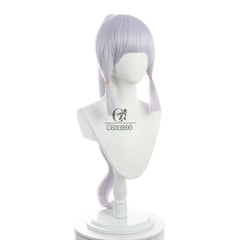 Halloweez Kamisato Ayaka Cosplay Wig - 70cm Long Heat Resistant Synthetic Hair with Ponytails - Halloweez