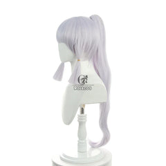 Halloweez Kamisato Ayaka Cosplay Wig - 70cm Long Heat Resistant Synthetic Hair with Ponytails - Halloweez