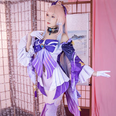 Halloweez Sangonomiya Kokomi Cosplay Costume - Women's Full Set with Headwear for Halloween - Halloweez