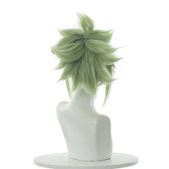 Halloweez Kuki Shinobu Cosplay Wig - 40cm Green Straight Women's Cosplay Wigs - Heat Resistant Synthetic Hair - Halloweez
