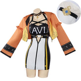 Halloweez Navia Cosplay Costume - Navia Racing Suit with Hat for Women's Halloween - Halloweez