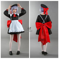 Halloweez Noelle Cosplay Costume - Premium Game Maid Outfit for Women with Hat - Halloweez
