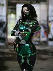 Available Now - Halloweez Viper Cosplay Costume for Women - Authentic Valorant Viper Look for Parties - Halloweez