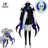 Halloweez Ashe Cosplay Costume - Premium LOL Women's Game Cosplay Outfit with Headwear - Halloweez