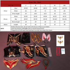 Halloweez Immortalized Legend Ahri Cosplay Costume - Enchanting Nine Tailed Demon Fox Outfit for Women - Halloweez