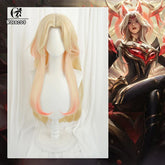 Halloweez Ahri Immortalized Legend Cosplay Wig - 75cm Yellow with Red Tones for Women - Halloweez
