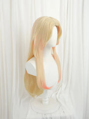 Halloweez Ahri Immortalized Legend Cosplay Wig - 75cm Yellow with Red Tones for Women - Halloweez