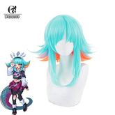 Halloweez Neeko Cosplay Wig - 35-40cm Mixed Color Synthetic Hair for Women - Halloweez