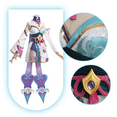 Halloweez Spirit Blossom Evelynn Cosplay Costume - Women's Kimono Dress with Headwear Full Set - Halloweez