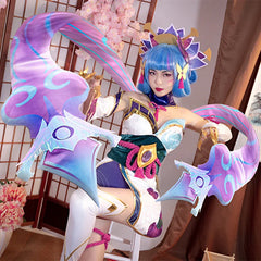 Halloweez Spirit Blossom Evelynn Cosplay Costume - Women's Kimono Dress with Headwear Full Set - Halloweez