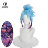 Halloweez Star Guardian Akali Cosplay Wig - 40cm Mixed Color Women's Cosplay Wigs with Ponytail - Halloweez