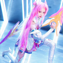 Halloweez Star Guardian Kaisa Cosplay Costume - Premium League of Legends Kaisa Outfit with Headwear - Halloweez
