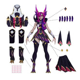 Halloweez Star Guardian Xayah Cosplay Costume - Women's Xayah Suit with Cloak for Halloween Carnival - Halloweez
