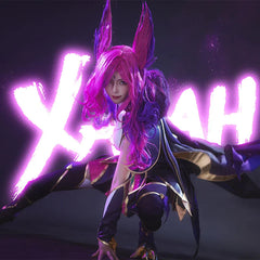 Halloweez Star Guardian Xayah Cosplay Costume - Women's Xayah Suit with Cloak for Halloween Carnival - Halloweez