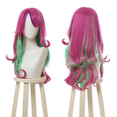 Halloweez Star Guardian Xayah Cosplay Wig - 65cm Mixed Color Women's Heat Resistant Synthetic Hair with Ears - Halloweez