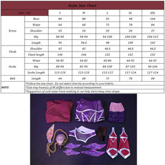 Halloweez Xayah Cosplay Costume - The Rebel Champion Outfit for Women with Cloak - Halloweez