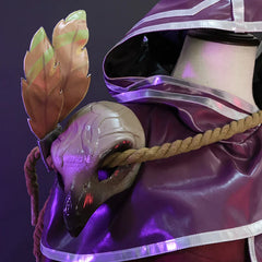 Halloweez Xayah Cosplay Costume - The Rebel Champion Outfit for Women with Cloak - Halloweez
