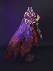 Halloweez Xayah Cosplay Costume - The Rebel Champion Outfit for Women with Cloak - Halloweez