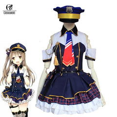 Halloweez Kotori Minami Cosplay Costume - Anime Love Live Lolita Minami Policewoman Outfit for Women - Halloweez