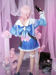 Halloweez Cosplay Costume - Game Honkai Star Rail Cute Blue Women Dress for Halloween Carnival Party Sailor Uniform - Halloweez