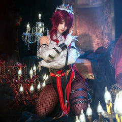 Halloweez Rosaria Cosplay Costume - Genshin Impact Inspired Women's Dress for Halloween and Carnival Parties - Halloweez