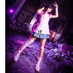 Halloweez Danganronpa 2 Mikan Tsumiki Cosplay Sneakers - White Sport Shoes for Gymnastics and Dance - Halloweez