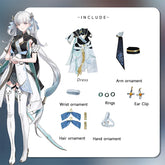 Halloweez Jinhsi Cosplay Costume - Wuthering Waves Thawborn Renewal Jinzhou Magistrate Dress for Women - Halloweez
