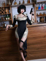 Halloweez Jane Doe Undercover Cosplay Costume - Black R&B Uniform for Women's Halloween Party - Halloweez