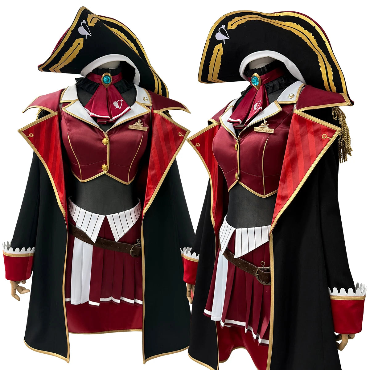 Hololive Houshou Marine Pirate Captain Cosplay Costume, Custom High-end for Halloween & Comic Con - Halloweez
