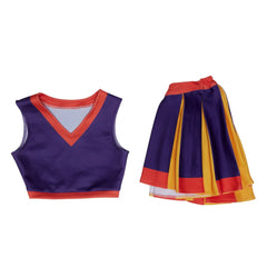 Halloweez Cheerleader Costume - Vibrant Purple Cheerleading Uniform for Women, Inspired by High School Musical - Halloweez